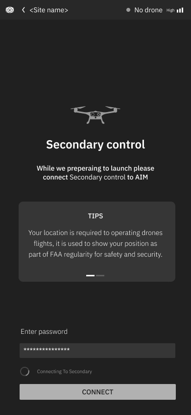 Secondary control — connecting to secondary state